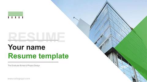 The Graduate School of Project Design Resume PPT Template