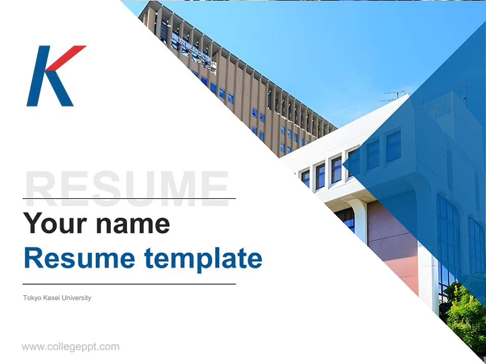 Tokyo Kasei University Resume PPT Template4:3 ratio PPT effect preview image5