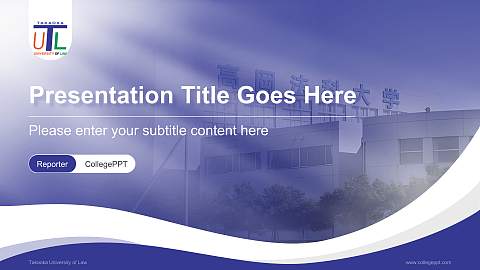 Takaoka University of Law Lecture Sharing and Networking Event PPT Template