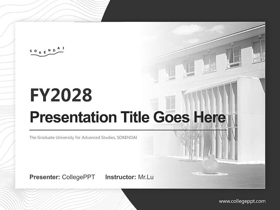The Graduate University for Advanced Studies, SOKENDAI Academic Presentation/Research Findings Report PPT Template4:3 ratio PPT effect preview image5