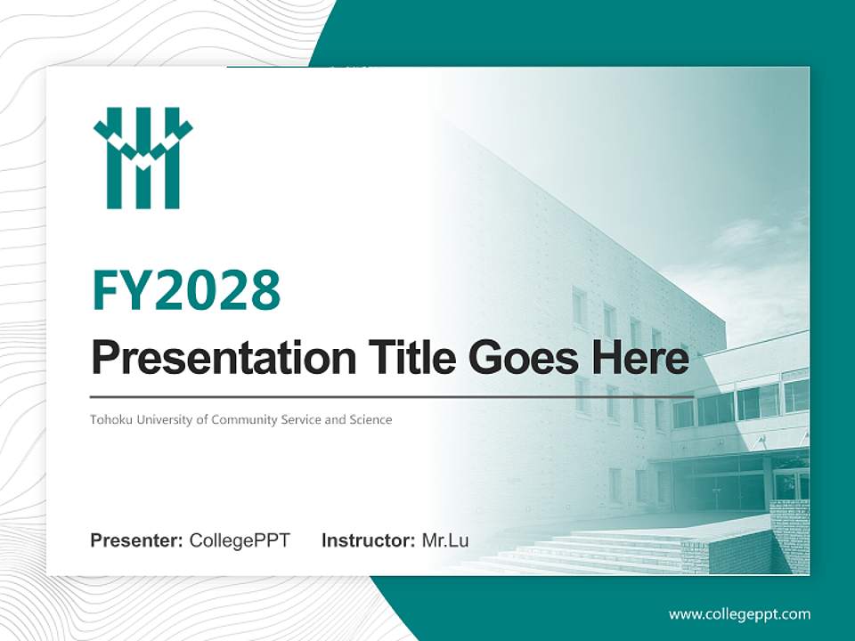 Tohoku University of Community Service and Science Academic Presentation/Research Findings Report PPT Template4:3 ratio PPT effect preview image5