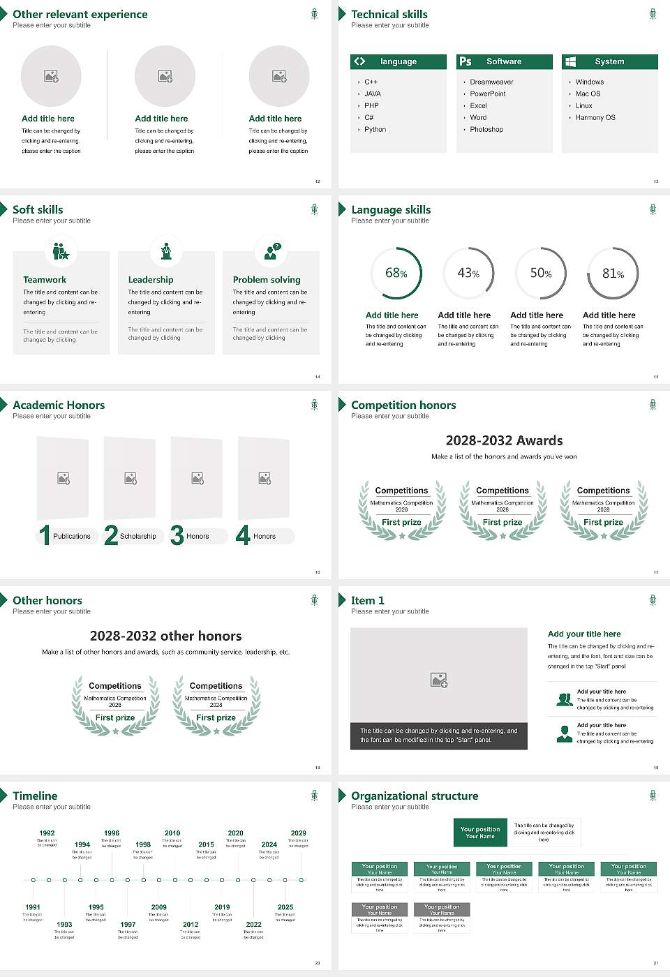 Tokiwakai Gakuen University Resume PPT Template16:9 ratio PPT effect preview image3