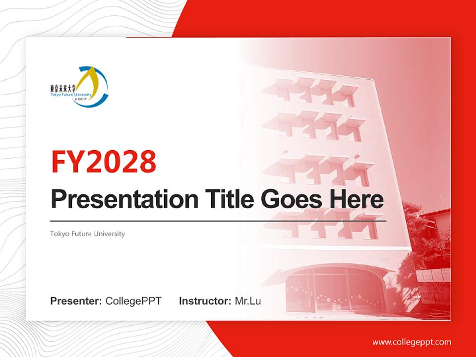 Tokyo Future University Academic Presentation/Research Findings Report PPT Template4:3 ratio PPT effect preview image5