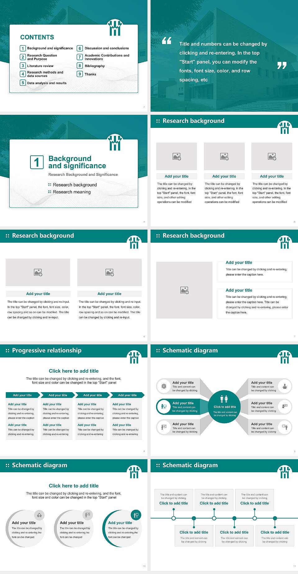 Tohoku University of Community Service and Science Graduation Thesis Defense PPT Template4:3 ratio PPT effect preview image2