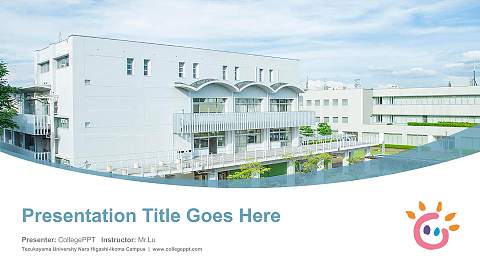 Tezukayama University Nara Higashi-Ikoma Campus Course/Courseware Creation PPT Template
