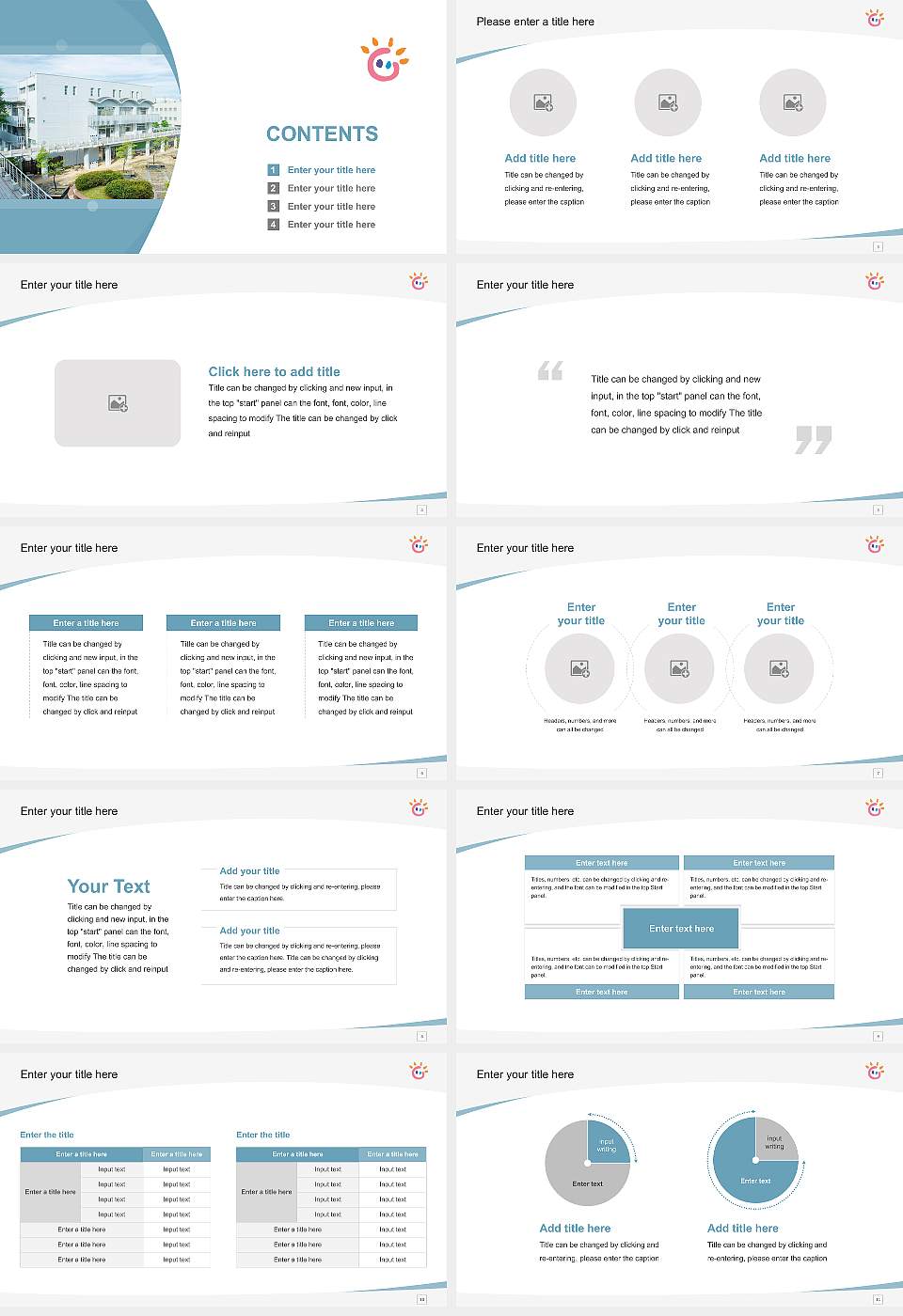 Tezukayama University Nara Higashi-Ikoma Campus Course/Courseware Creation PPT Template16:9 ratio PPT effect preview image2