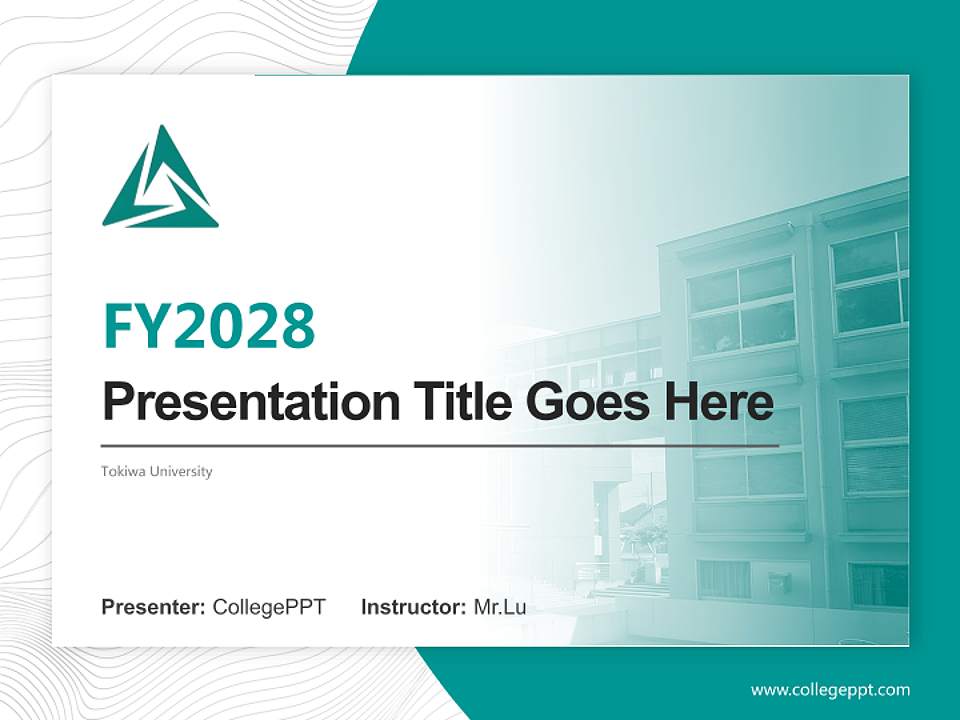 Tokiwa University Academic Presentation/Research Findings Report PPT Template4:3 ratio PPT effect preview image5