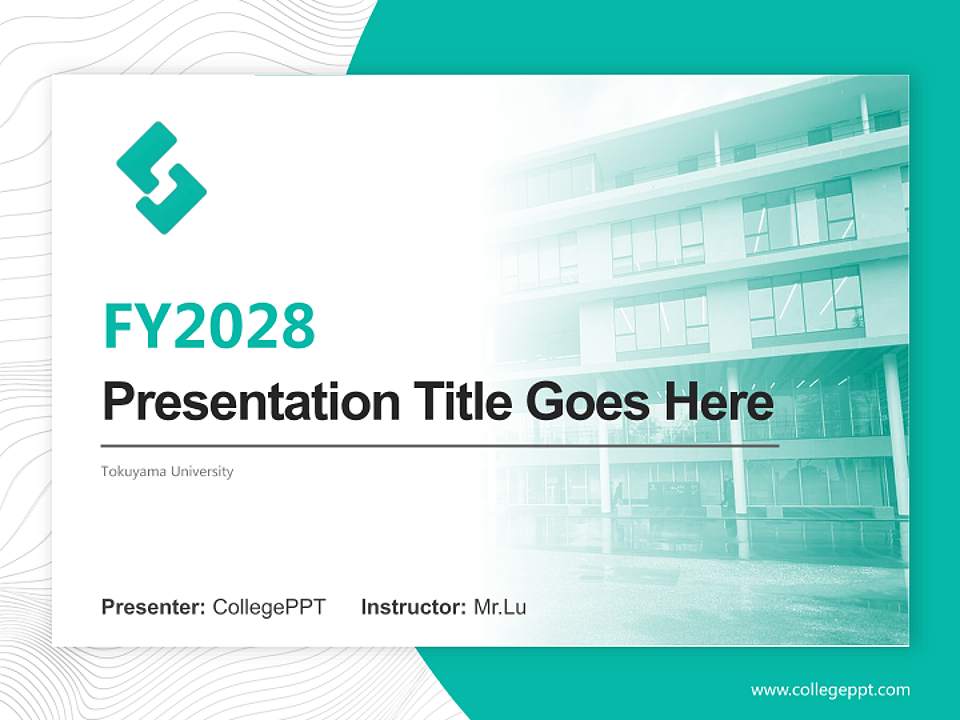 Tokuyama University Academic Presentation/Research Findings Report PPT Template4:3 ratio PPT effect preview image5