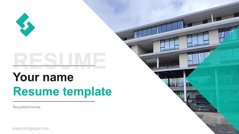Tokuyama University Resume PPT Template