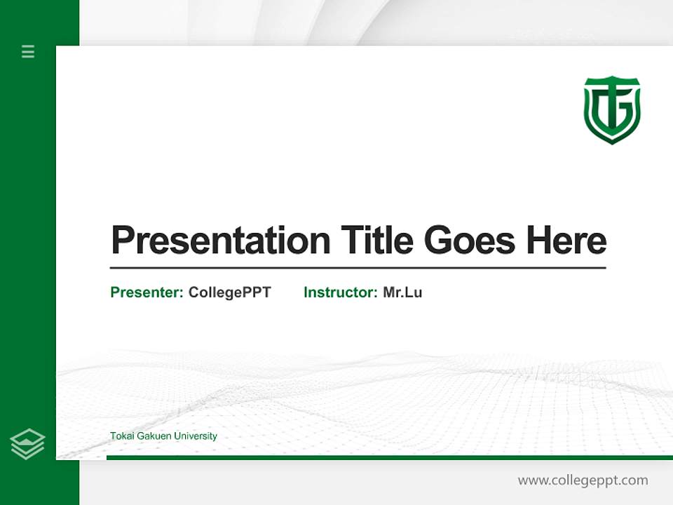 Tokai Gakuen University Thesis Proposal/Graduation Defense PPT Template4:3 ratio PPT effect preview image5