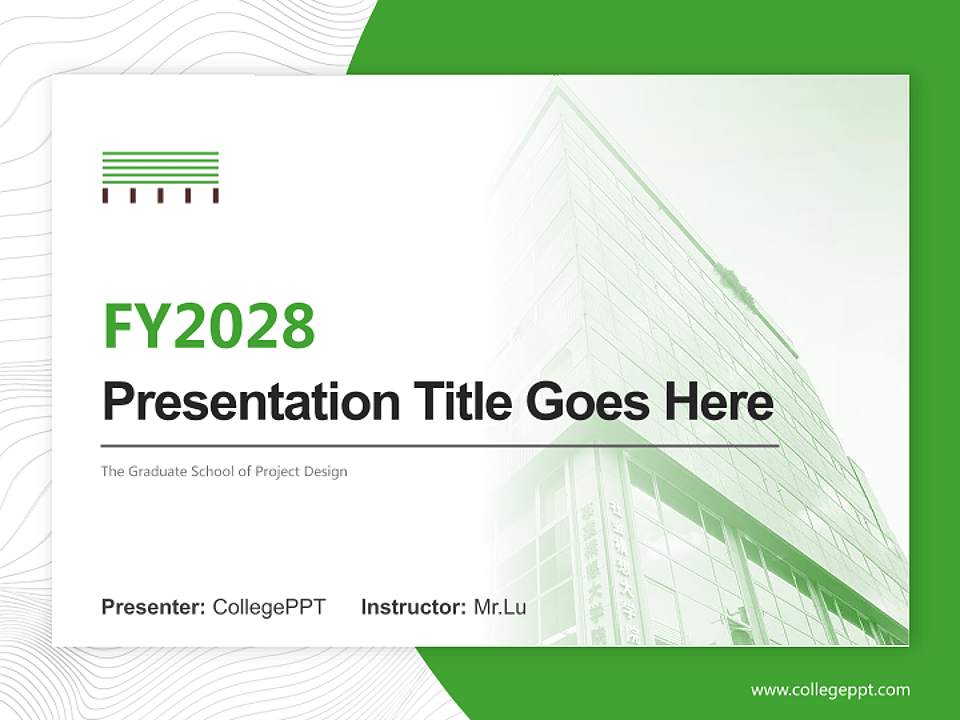 The Graduate School of Project Design Academic Presentation/Research Findings Report PPT Template4:3 ratio PPT effect preview image5