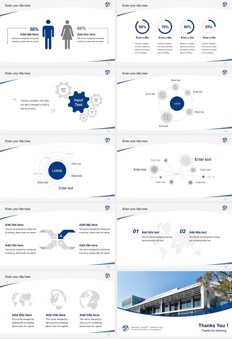 The University of Kitakyushu Course/Courseware Creation PPT Template16:9 ratio PPT effect preview image4