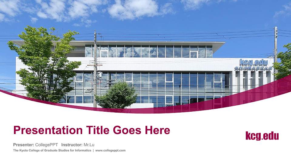 The Kyoto College of Graduate Studies for Informatics Course/Courseware Creation PPT Template16:9 ratio PPT effect preview image