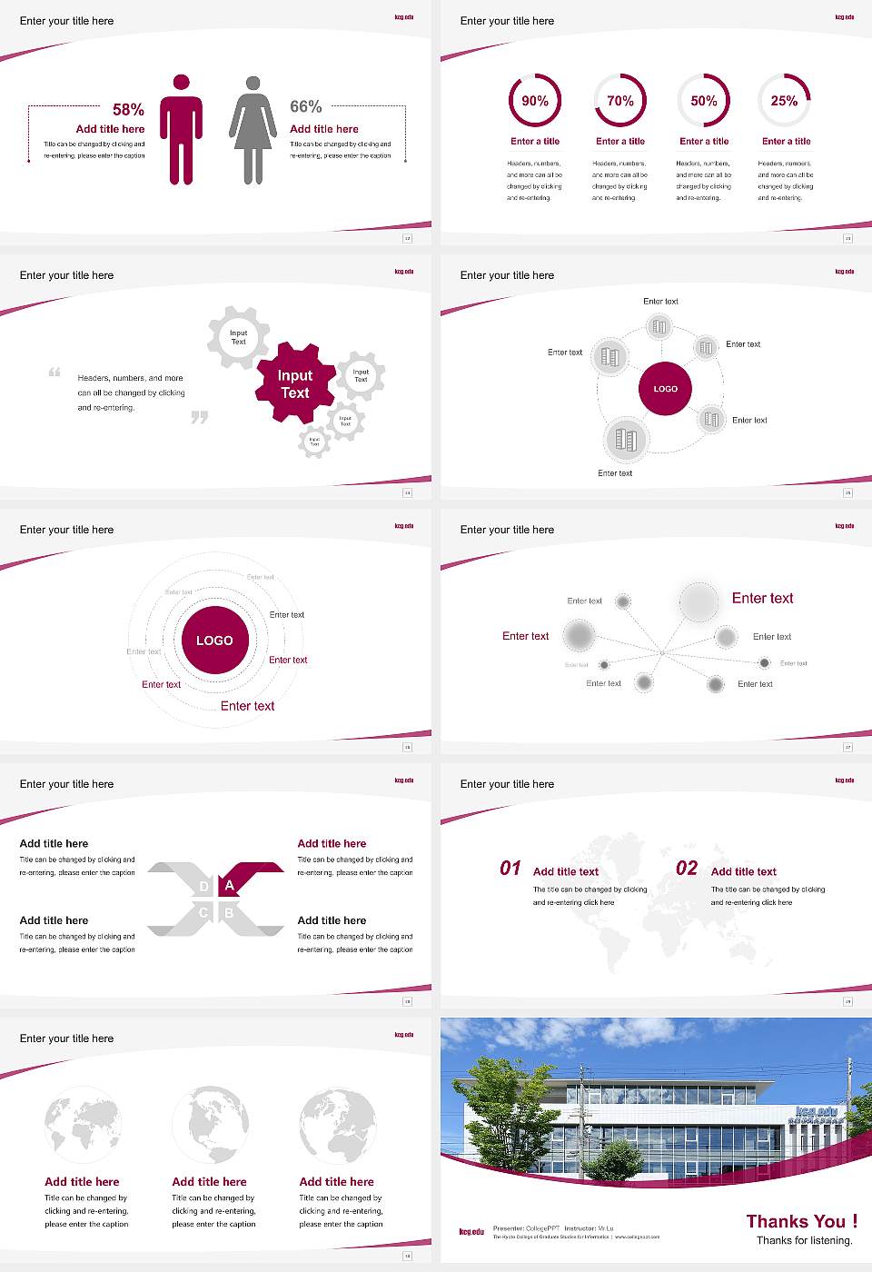 The Kyoto College of Graduate Studies for Informatics Course/Courseware Creation PPT Template16:9 ratio PPT effect preview image4