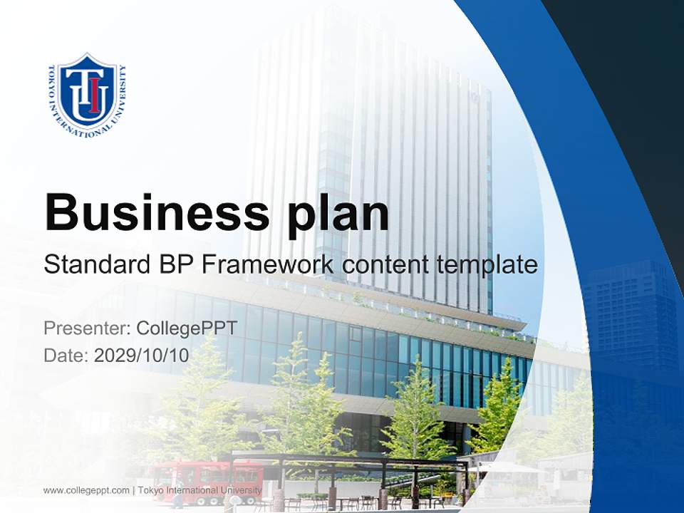 Tokyo International University Competition/Entrepreneurship Contest PPT Template4:3 ratio PPT effect preview image9