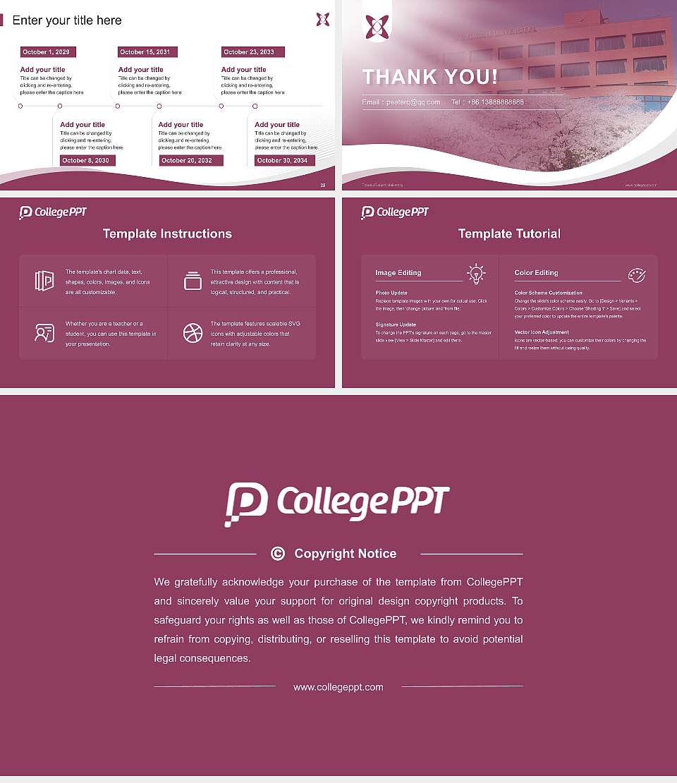 Tohoku Fukushi University Lecture Sharing and Networking Event PPT Template16:9 ratio PPT effect preview image4