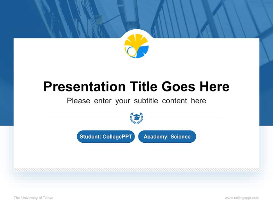 The University of Tokyo National Scholarship Defense PPT Template4:3 ratio PPT effect preview image4