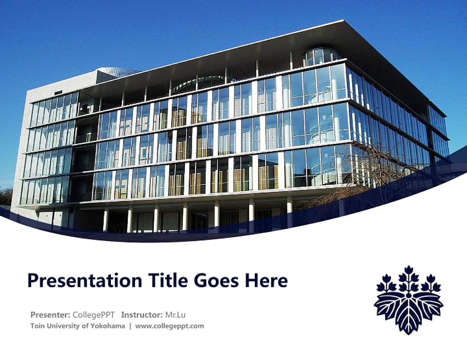 Toin University of Yokohama Course/Courseware Creation PPT Template4:3 ratio PPT effect preview image5