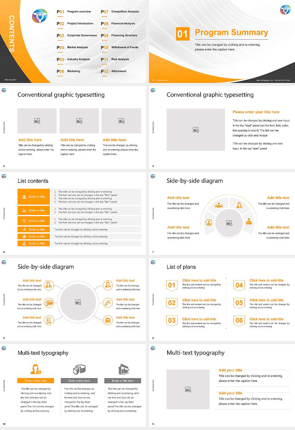 Tohoku Bunka Gakuen University Competition/Entrepreneurship Contest PPT Template16:9 ratio PPT effect preview image2