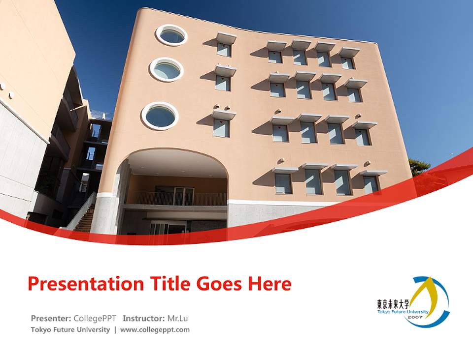 Tokyo Future University Course/Courseware Creation PPT Template4:3 ratio PPT effect preview image5