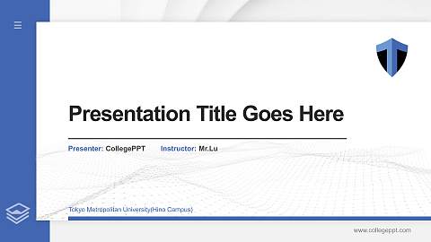 Tokyo Metropolitan University(Hino Campus) Thesis Proposal/Graduation Defense PPT Template