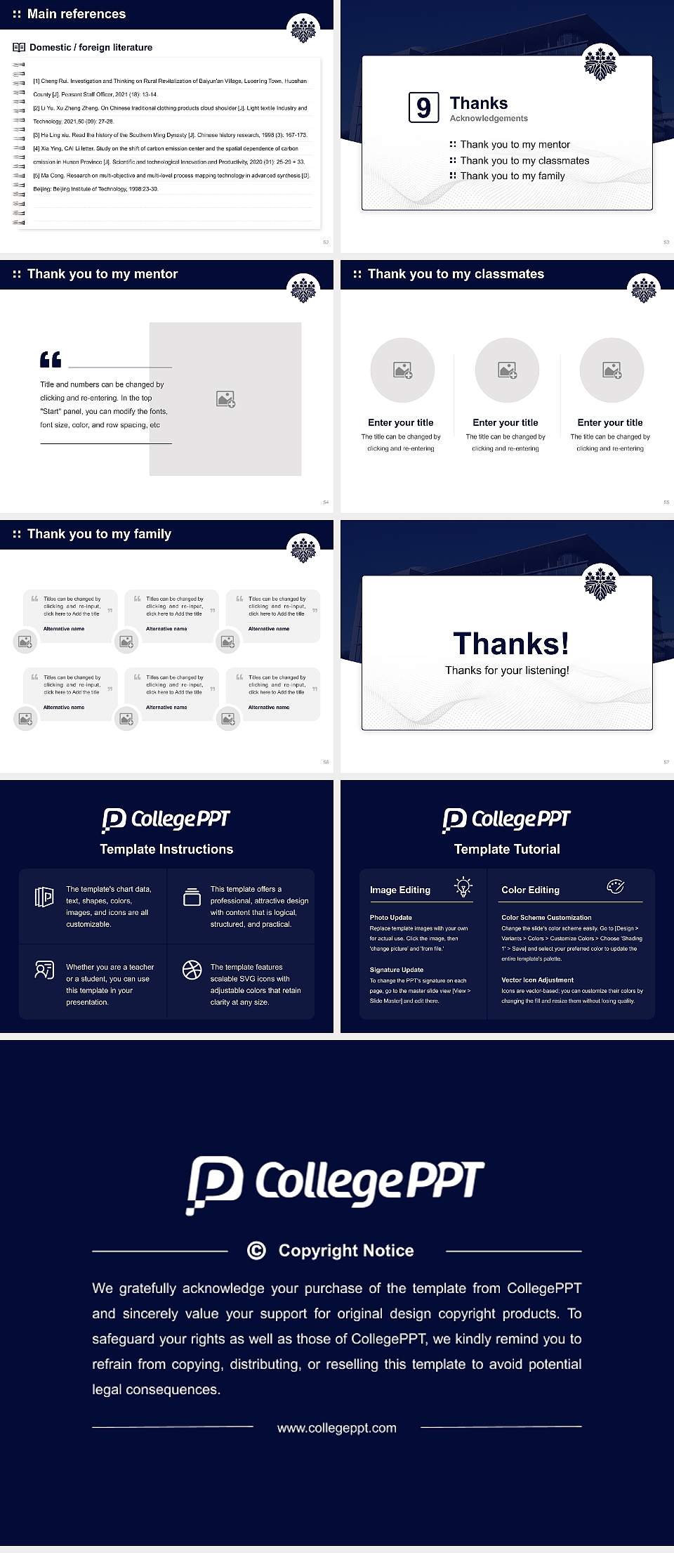 Toin University of Yokohama Graduation Thesis Defense PPT Template4:3 ratio PPT effect preview image7
