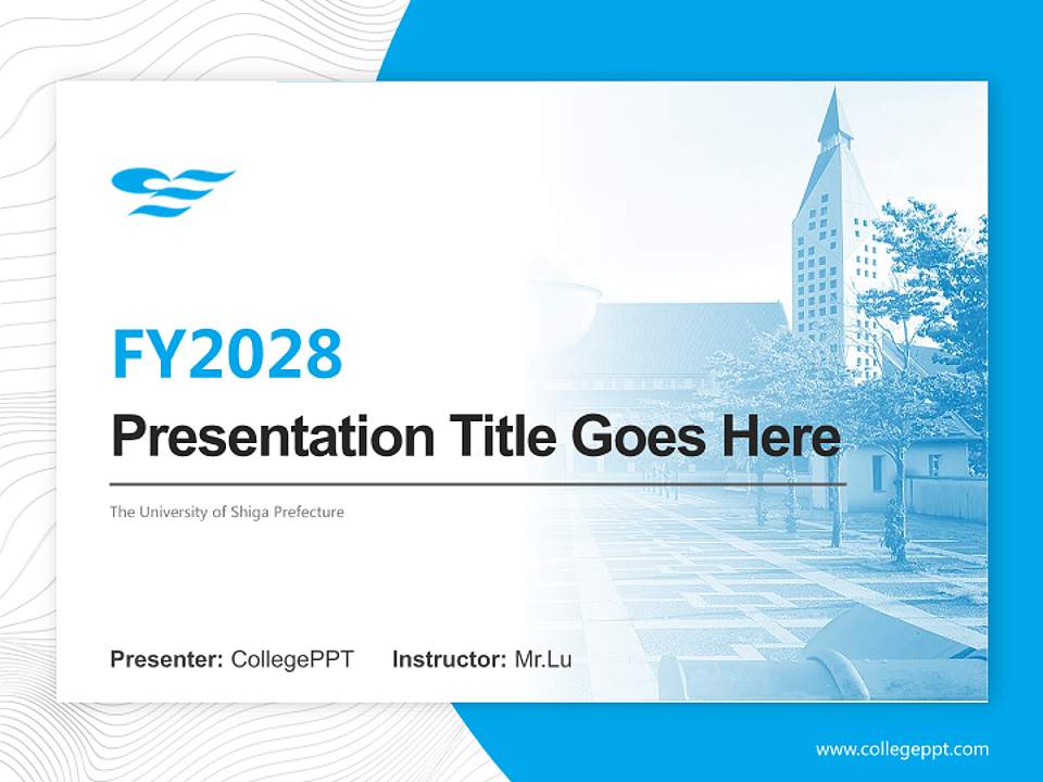 The University of Shiga Prefecture Academic Presentation/Research Findings Report PPT Template4:3 ratio PPT effect preview image5