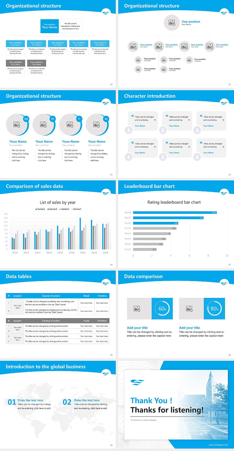 The University of Shiga Prefecture Academic Presentation/Research Findings Report PPT Template4:3 ratio PPT effect preview image4