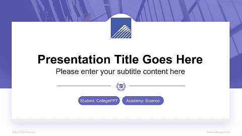 Tokyo Fuji University National Scholarship Defense PPT Template