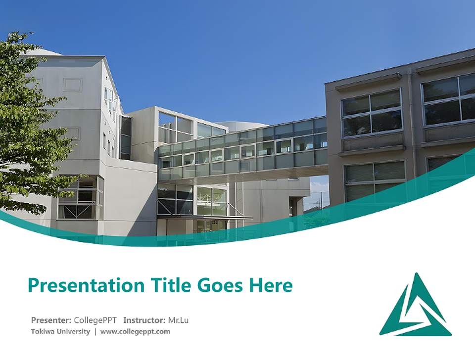 Tokiwa University Course/Courseware Creation PPT Template4:3 ratio PPT effect preview image5