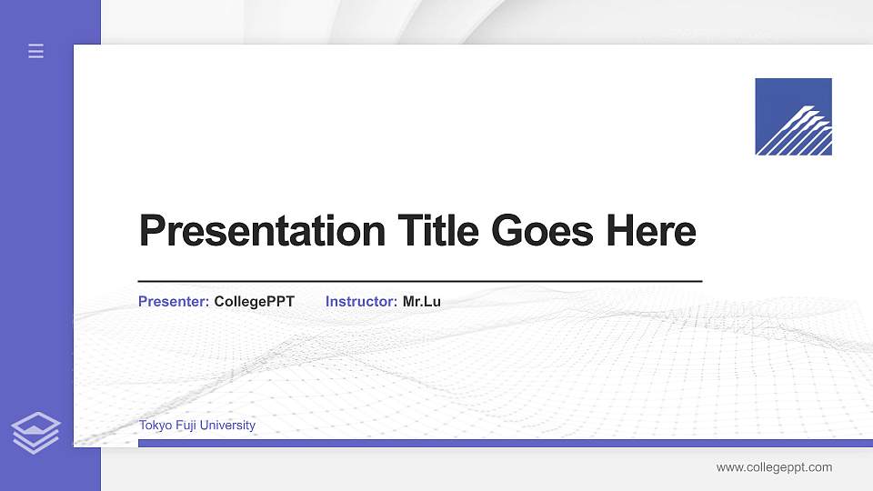 Tokyo Fuji University Thesis Proposal/Graduation Defense PPT Template16:9 ratio PPT effect preview image