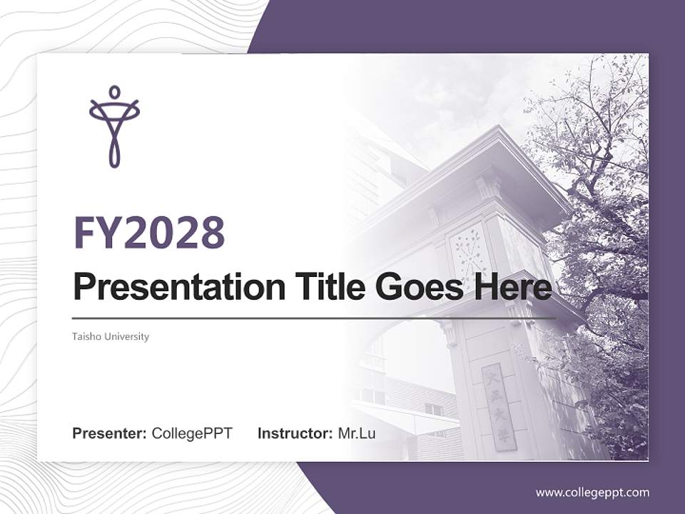 Taisho University Academic Presentation/Research Findings Report PPT Template4:3 ratio PPT effect preview image5