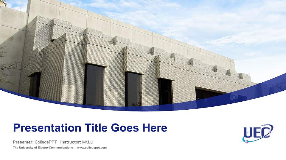 The University of Electro-Communications Course/Courseware Creation PPT Template16:9 ratio PPT effect preview image