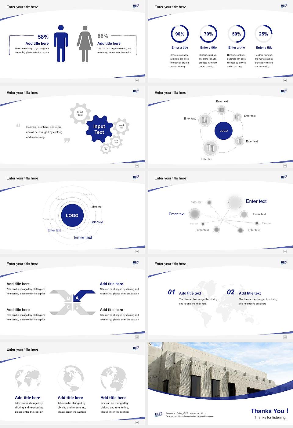 The University of Electro-Communications Course/Courseware Creation PPT Template16:9 ratio PPT effect preview image4