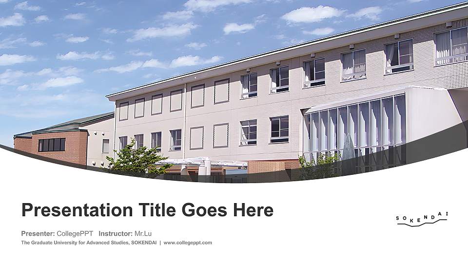 The Graduate University for Advanced Studies, SOKENDAI Course/Courseware Creation PPT Template16:9 ratio PPT effect preview image