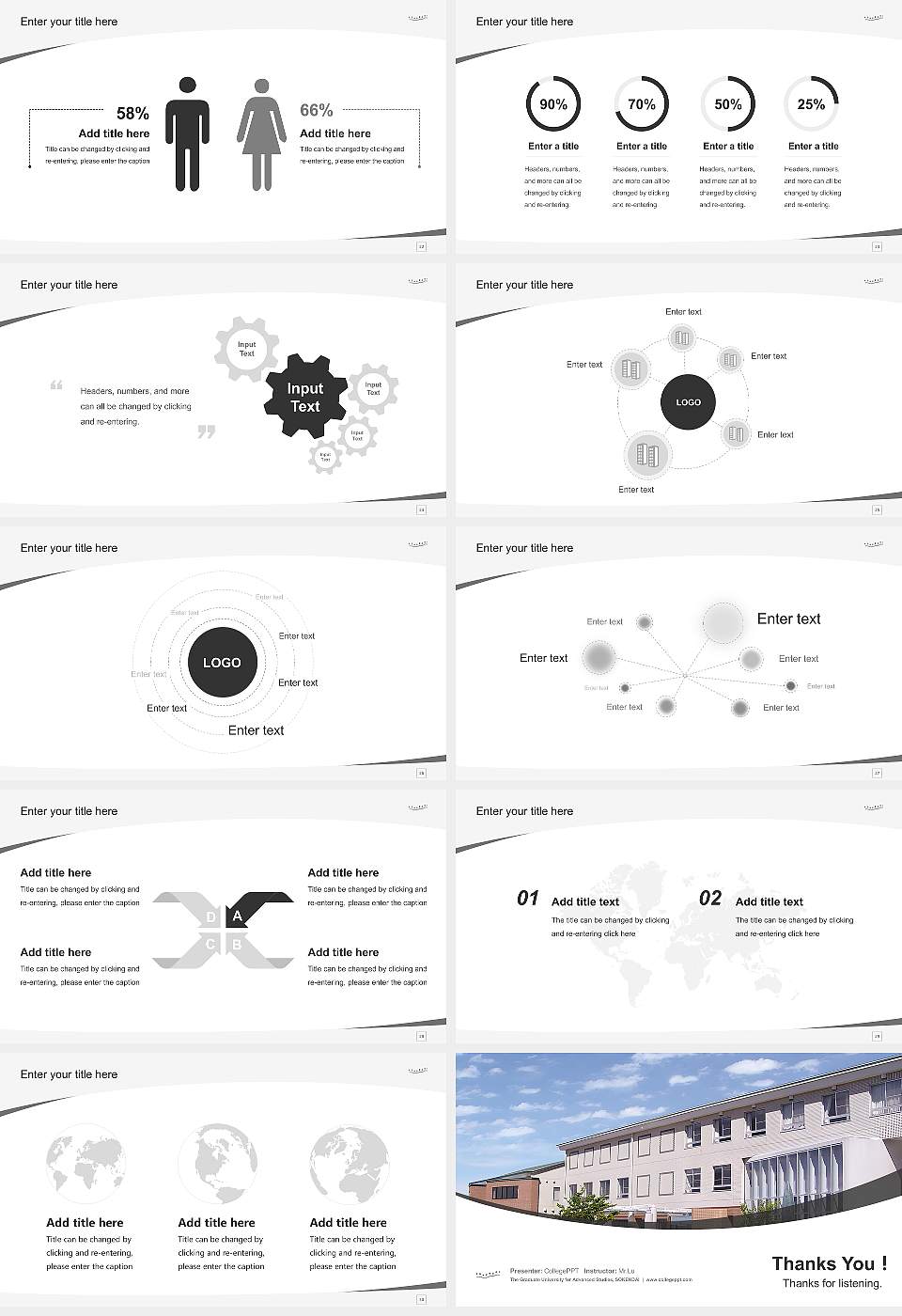 The Graduate University for Advanced Studies, SOKENDAI Course/Courseware Creation PPT Template16:9 ratio PPT effect preview image4