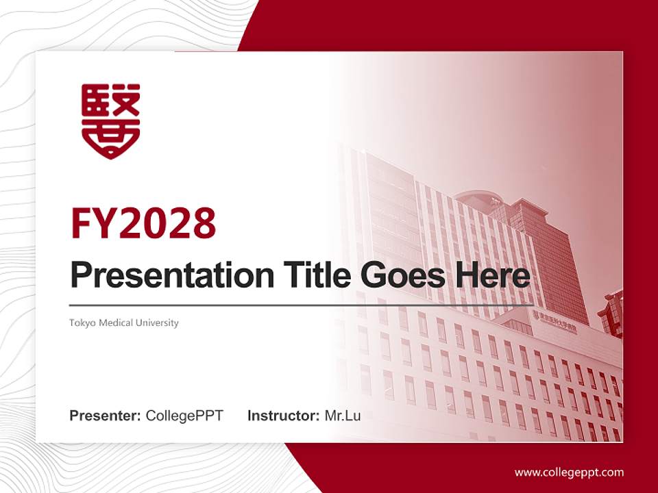 Tokyo Medical University Academic Presentation/Research Findings Report PPT Template4:3 ratio PPT effect preview image5