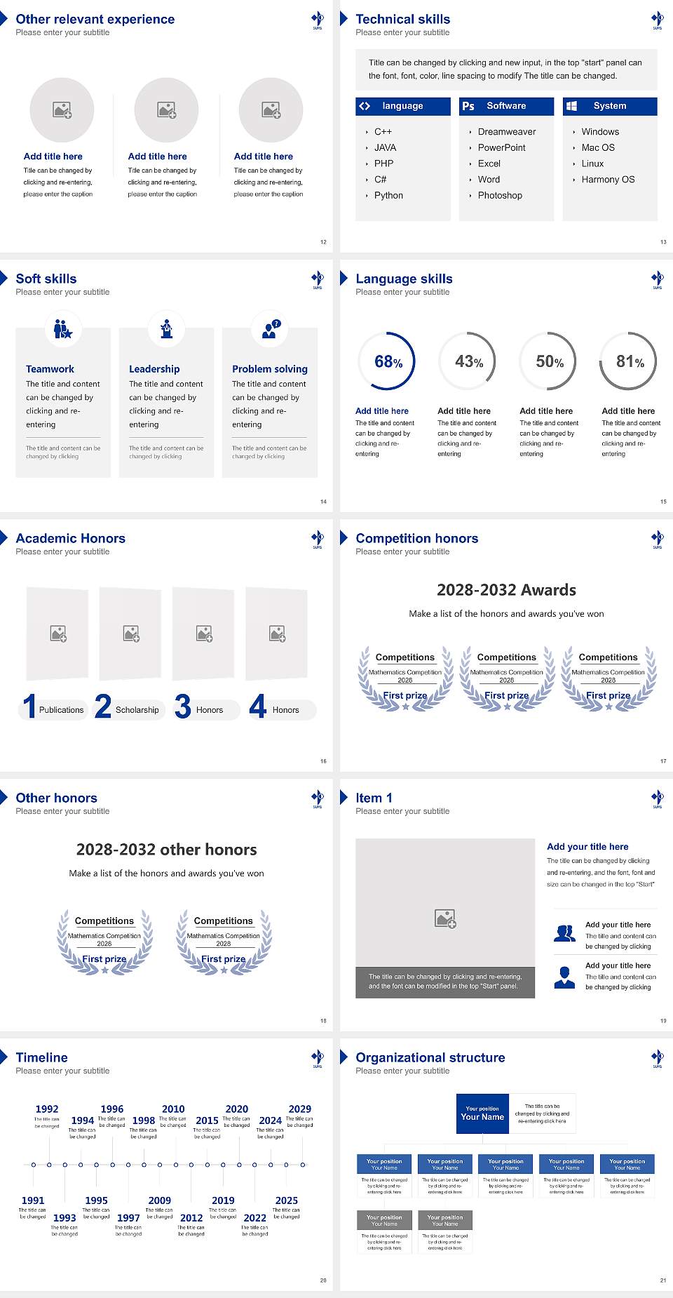 Suzuka University of Medical Science Resume PPT Template4:3 ratio PPT effect preview image3