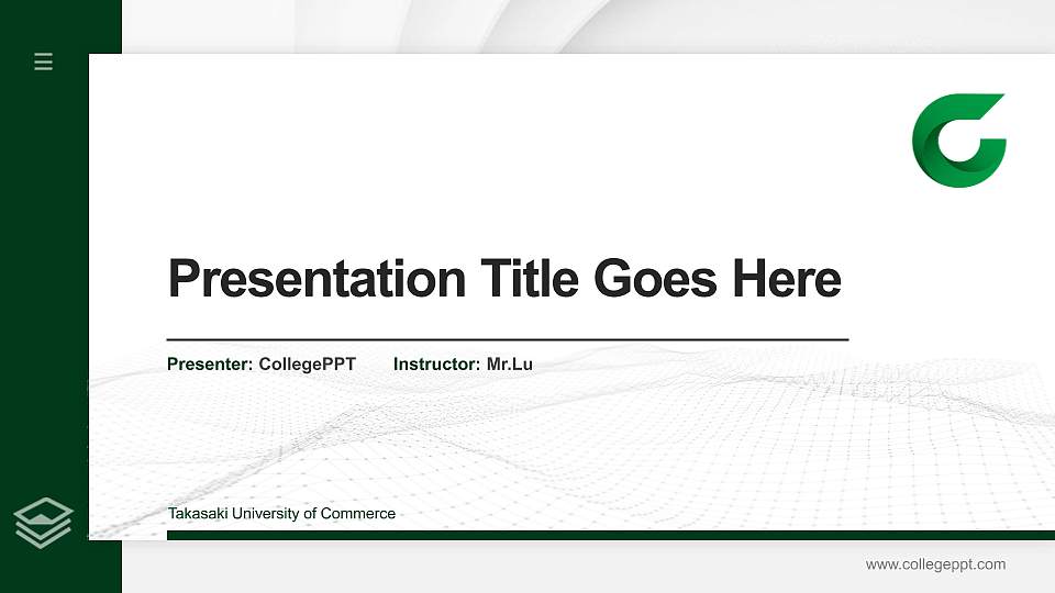 Takasaki University of Commerce Thesis Proposal/Graduation Defense PPT Template16:9 ratio PPT effect preview image
