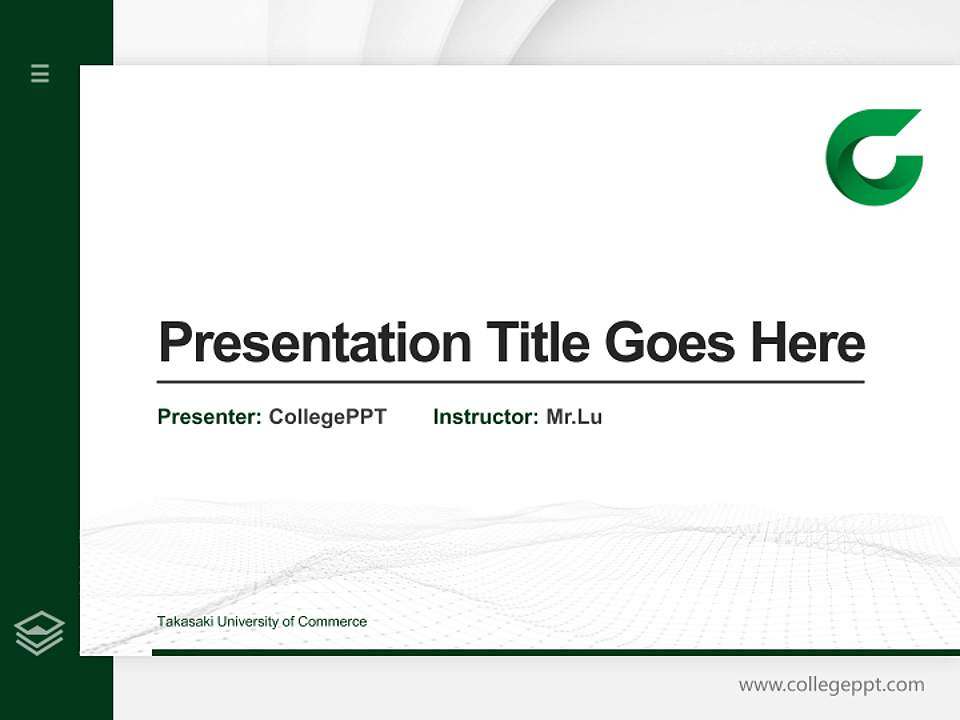 Takasaki University of Commerce Thesis Proposal/Graduation Defense PPT Template4:3 ratio PPT effect preview image5