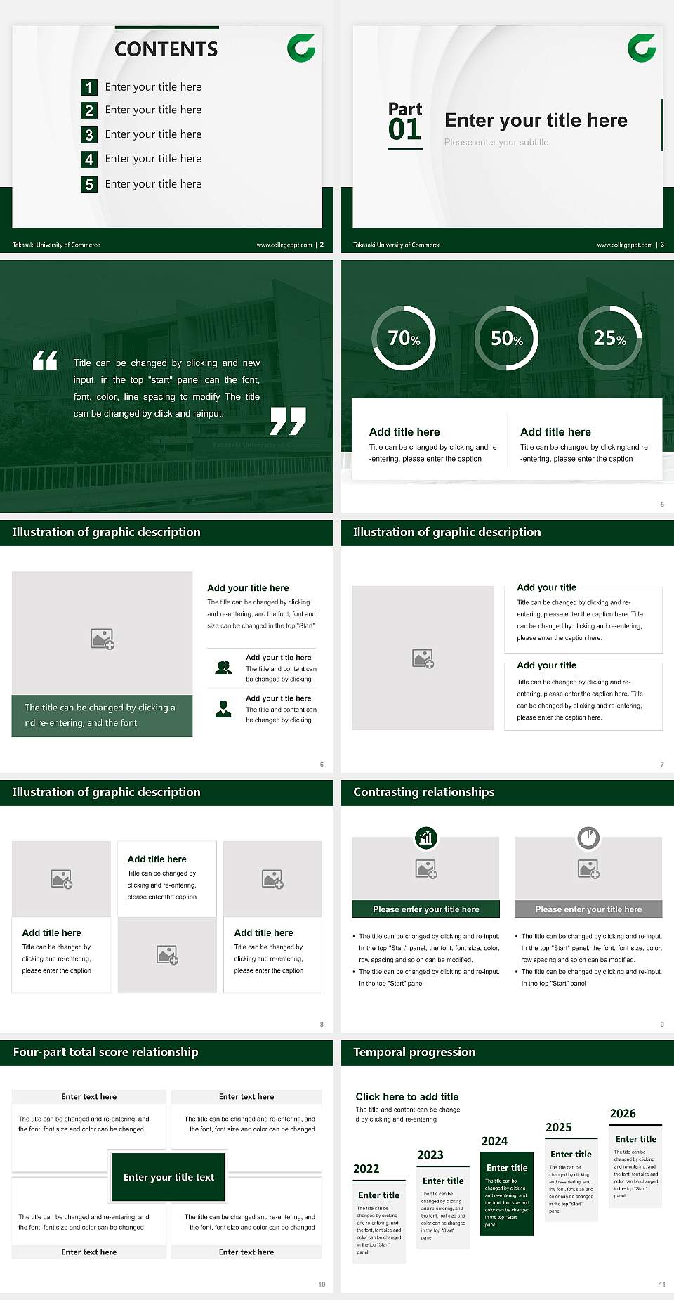 Takasaki University of Commerce Thesis Proposal/Graduation Defense PPT Template4:3 ratio PPT effect preview image2