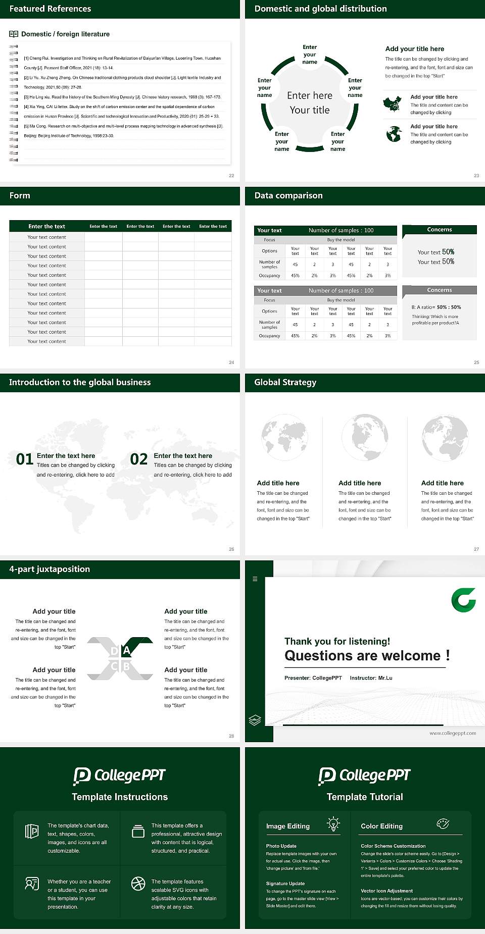 Takasaki University of Commerce Thesis Proposal/Graduation Defense PPT Template4:3 ratio PPT effect preview image4