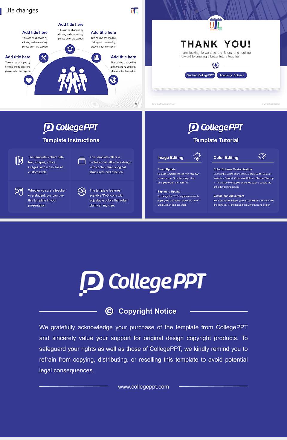 Takaoka University of Law National Scholarship Defense PPT Template4:3 ratio PPT effect preview image4