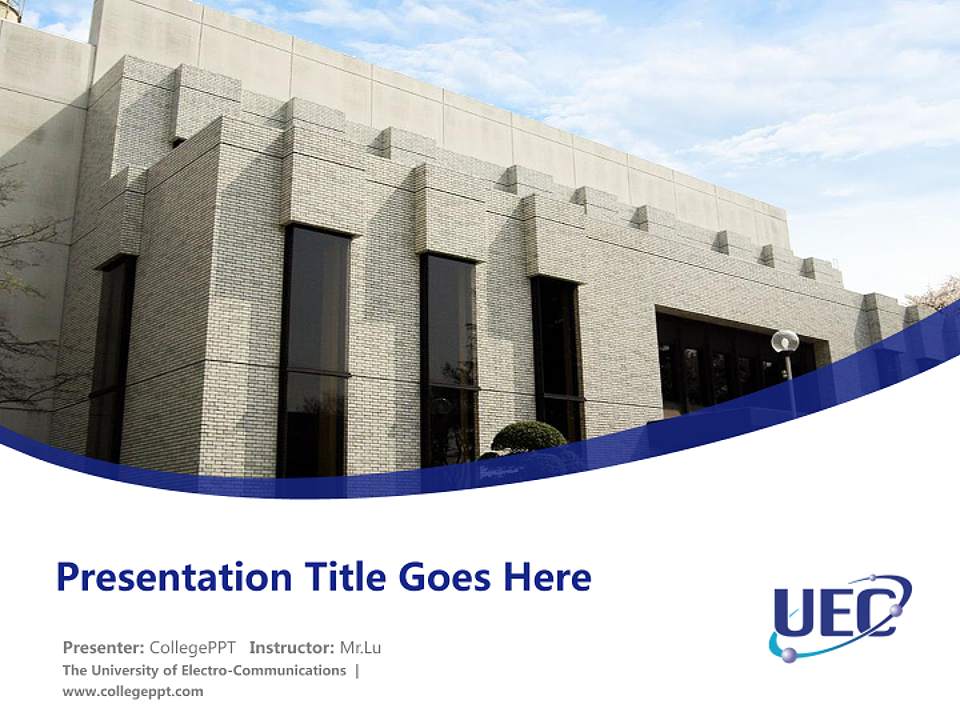 The University of Electro-Communications Course/Courseware Creation PPT Template4:3 ratio PPT effect preview image5