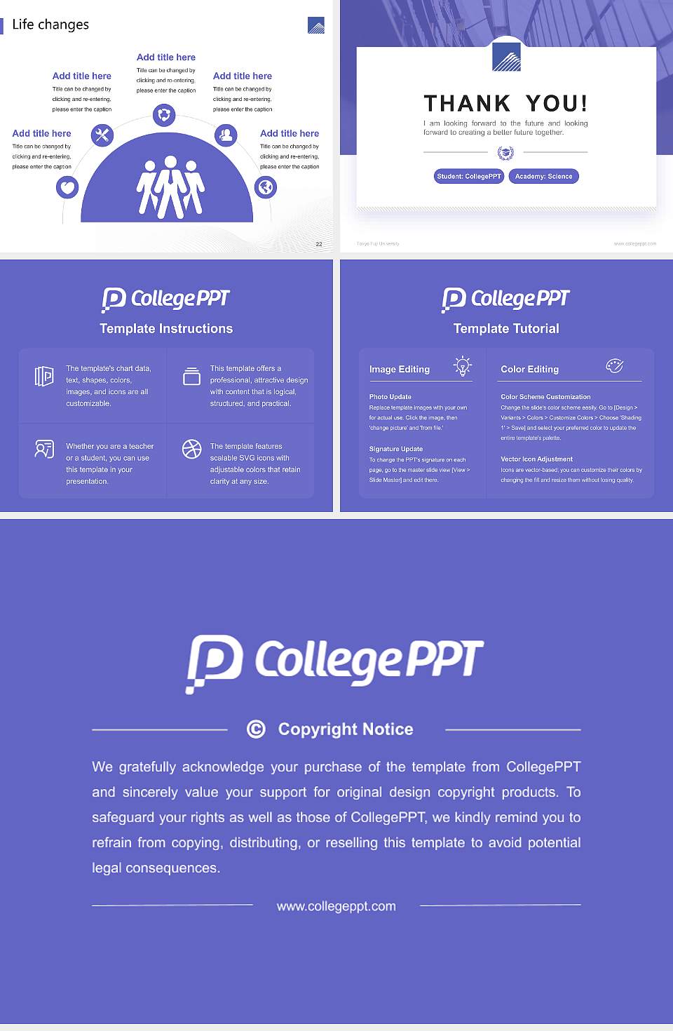 Tokyo Fuji University National Scholarship Defense PPT Template4:3 ratio PPT effect preview image4