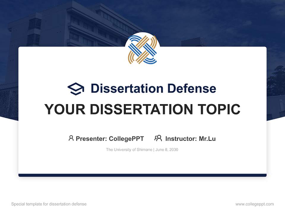 The University of Shimane Graduation Thesis Defense PPT Template4:3 ratio PPT effect preview image7