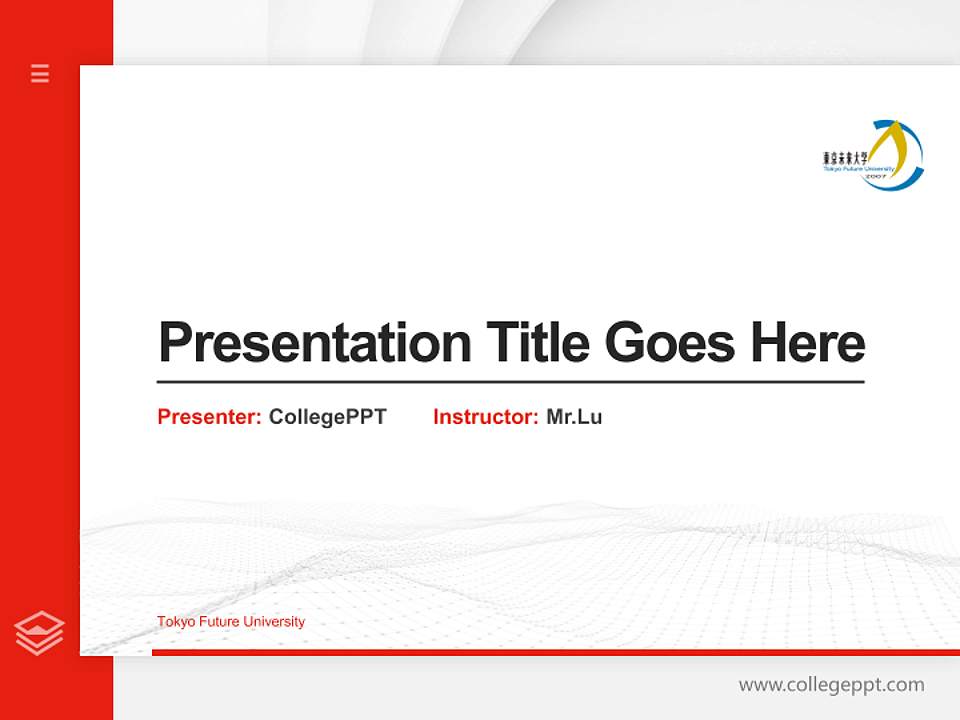 Tokyo Future University Thesis Proposal/Graduation Defense PPT Template4:3 ratio PPT effect preview image5