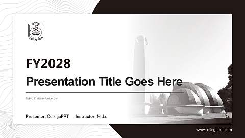 Tokyo Christian University Academic Presentation/Research Findings Report PPT Template