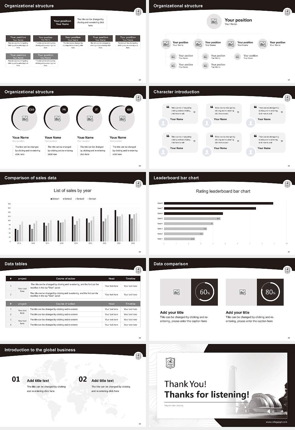 Tokyo Christian University Academic Presentation/Research Findings Report PPT Template16:9 ratio PPT effect preview image4