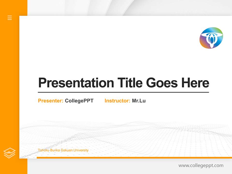 Tohoku Bunka Gakuen University Thesis Proposal/Graduation Defense PPT Template4:3 ratio PPT effect preview image5